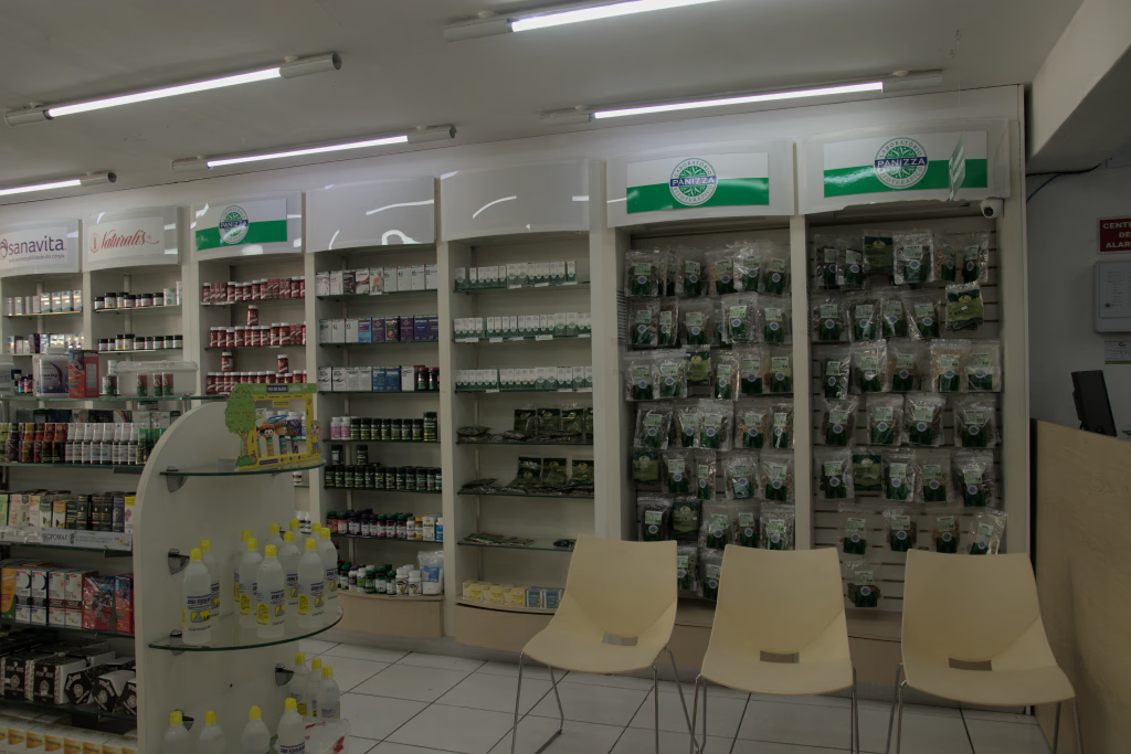 Área de espera da Farmácia Sativa